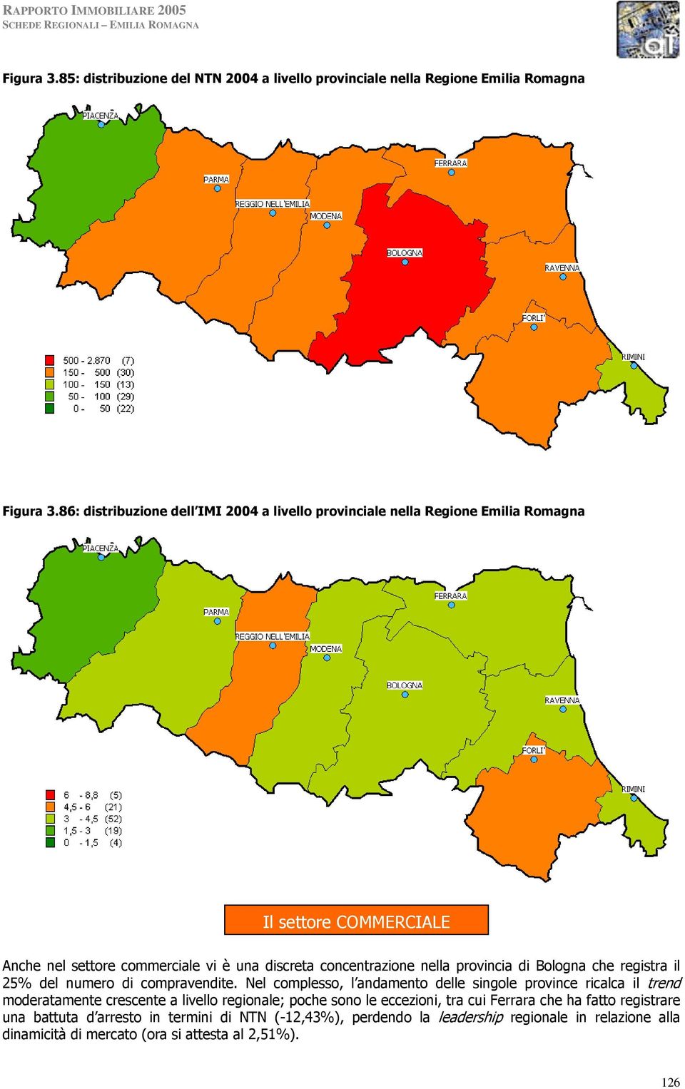 nella provincia di Bologna che registra il 25% del numero di compravendite.