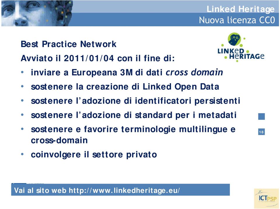 identificatori persistenti sostenere l adozione di standard per i metadati sostenere e favorire