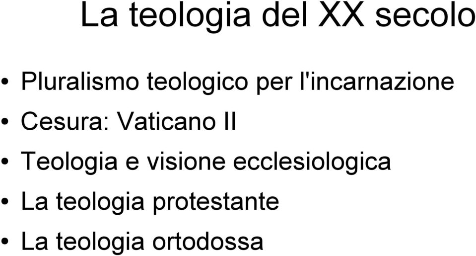 Vaticano II Teologia e visione