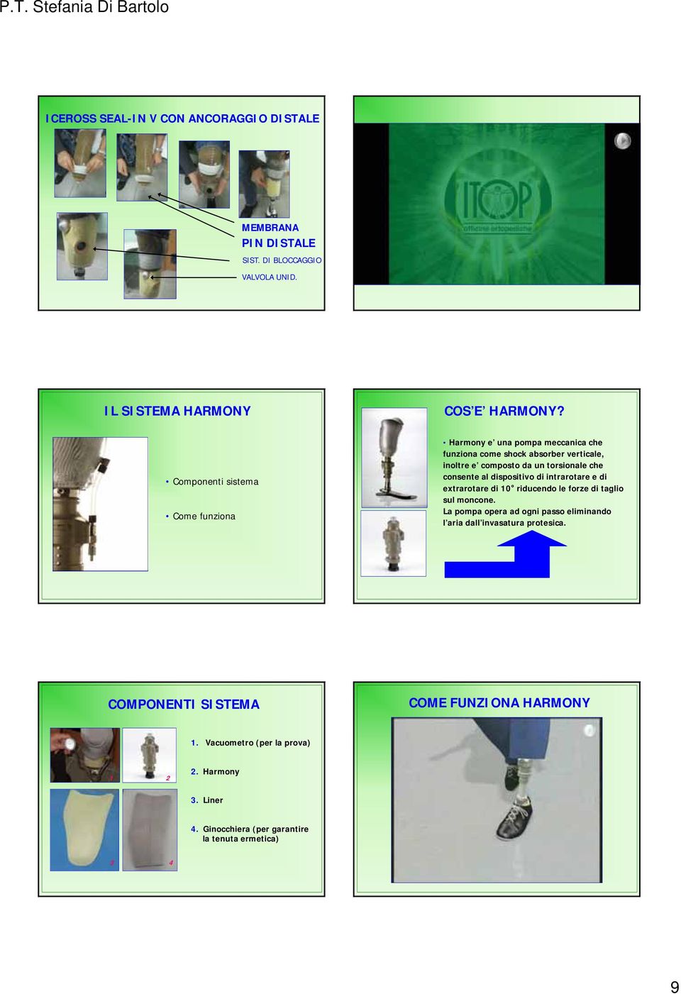 consente al dispositivo di intrarotare e di extrarotare di 10 riducendo le forze di taglio sul moncone.