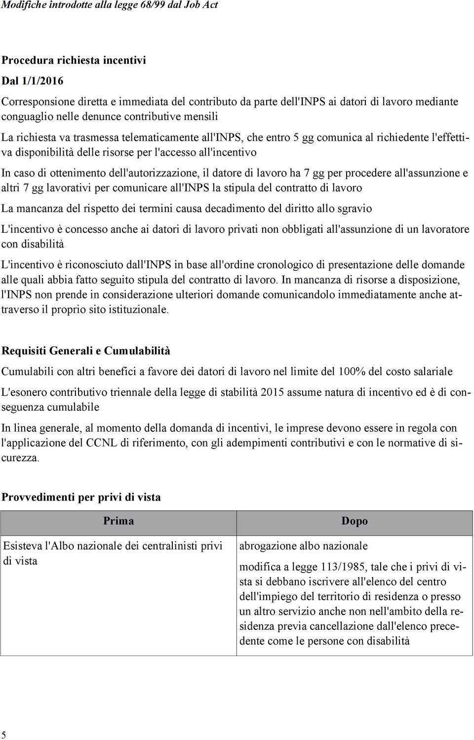 di lavoro ha 7 gg per procedere all'assunzione e altri 7 gg lavorativi per comunicare all'inps la stipula del contratto di lavoro La mancanza del rispetto dei termini causa decadimento del diritto