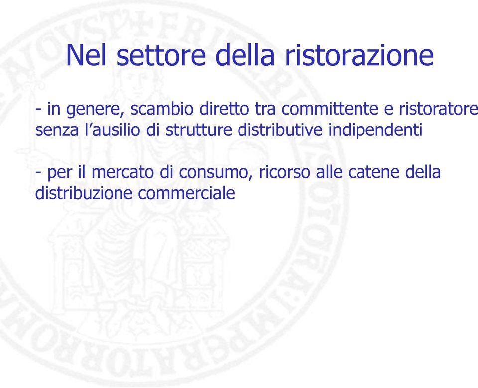 strutture distributive indipendenti - per il mercato di