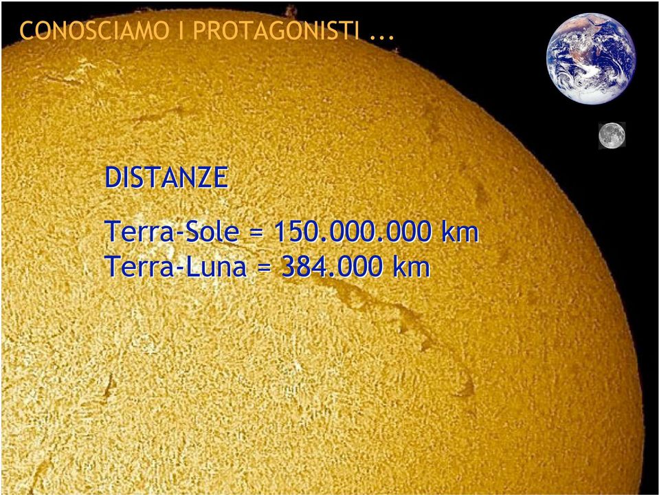 .. DISTANZE Terra-Sole