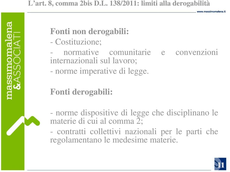 imperative di legge.