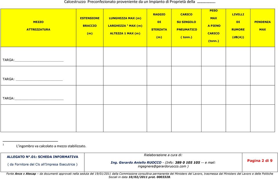 tonn.) PESO MAX A PIENO CARICO (tonn.