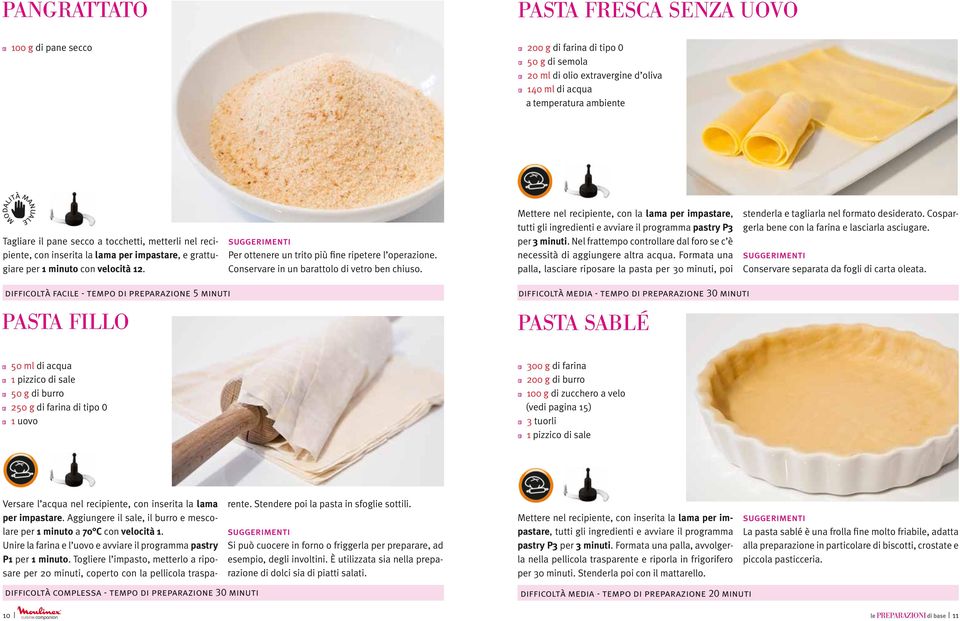 Conservare in un barattolo di vetro ben chiuso. Mettere nel recipiente, con la lama per impastare, tutti gli ingredienti e avviare il programma pastry P3 per 3 minuti.