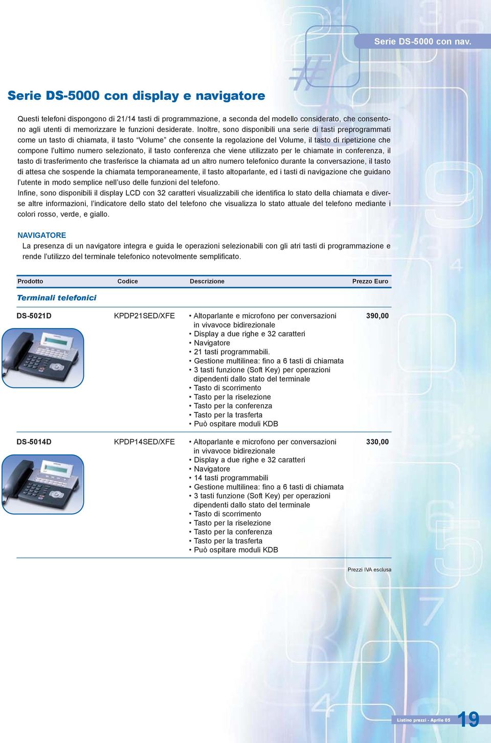 Inoltre, sono disponibili una serie di tasti preprogrammati come un tasto di chiamata, il tasto Volume che consente la regolazione del Volume, il tasto di ripetizione che compone l ultimo numero