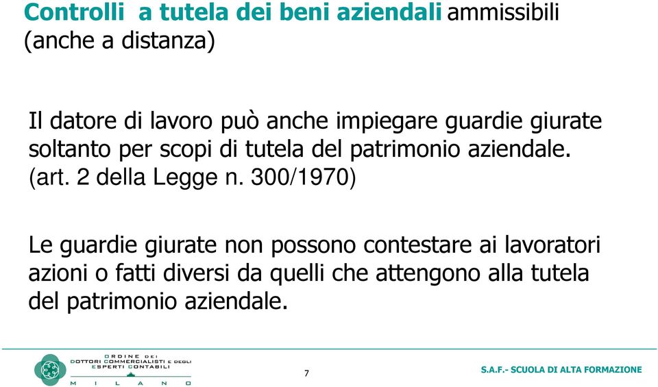 aziendale. (art. 2 della Legge n.