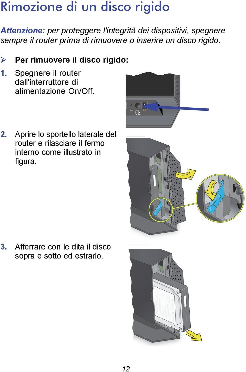 Spegnere il router dall'interruttore di alimentazione On/Off. 2.