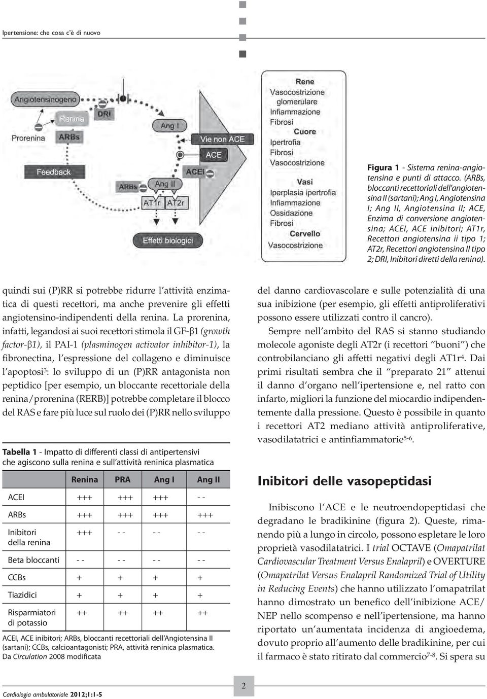 angiotensina ii tipo 1; AT2r, Recettori angiotensina II tipo 2; DRI, Inibitori diretti della renina).