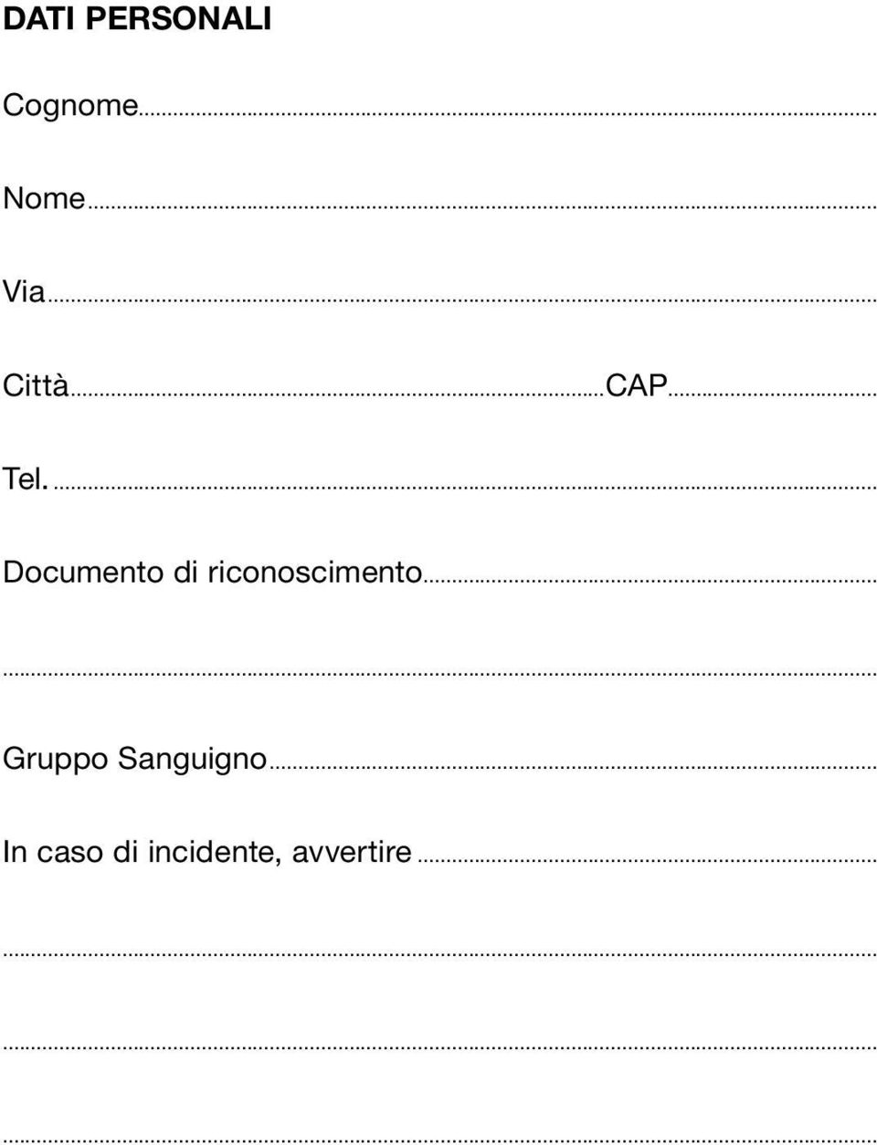 .. Documento di riconoscimento.