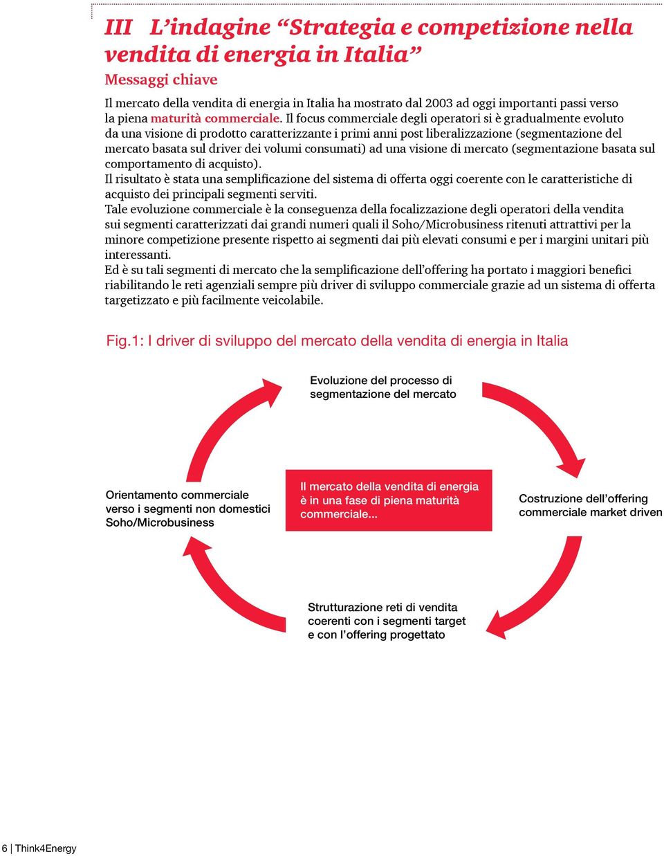 Il focus commerciale degli operatori si è gradualmente evoluto da una visione di prodotto caratterizzante i primi anni post liberalizzazione (segmentazione del mercato basata sul driver dei volumi