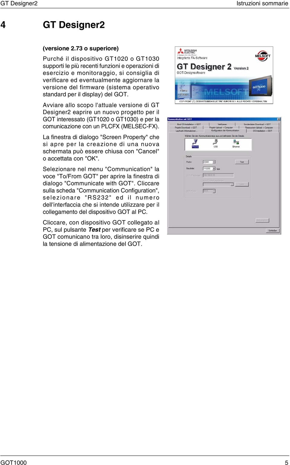 firmware (sistema operativo standard per il display) del GOT.