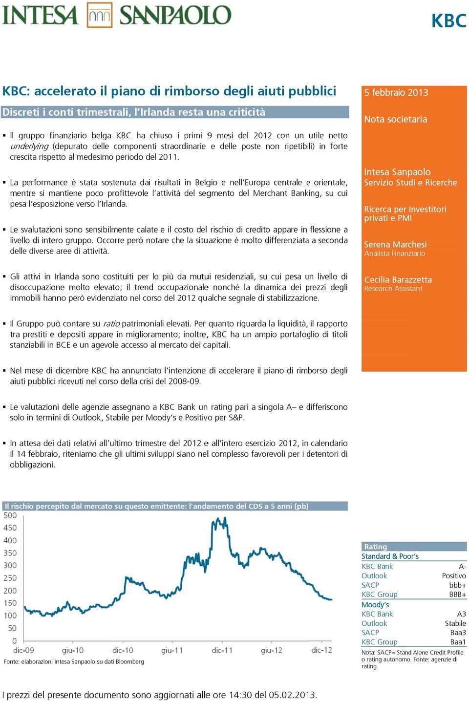 La performance è stata sostenuta dai risultati in Belgio e nell Europa centrale e orientale, mentre si mantiene poco profittevole l attività del segmento del Merchant Banking, su cui pesa l