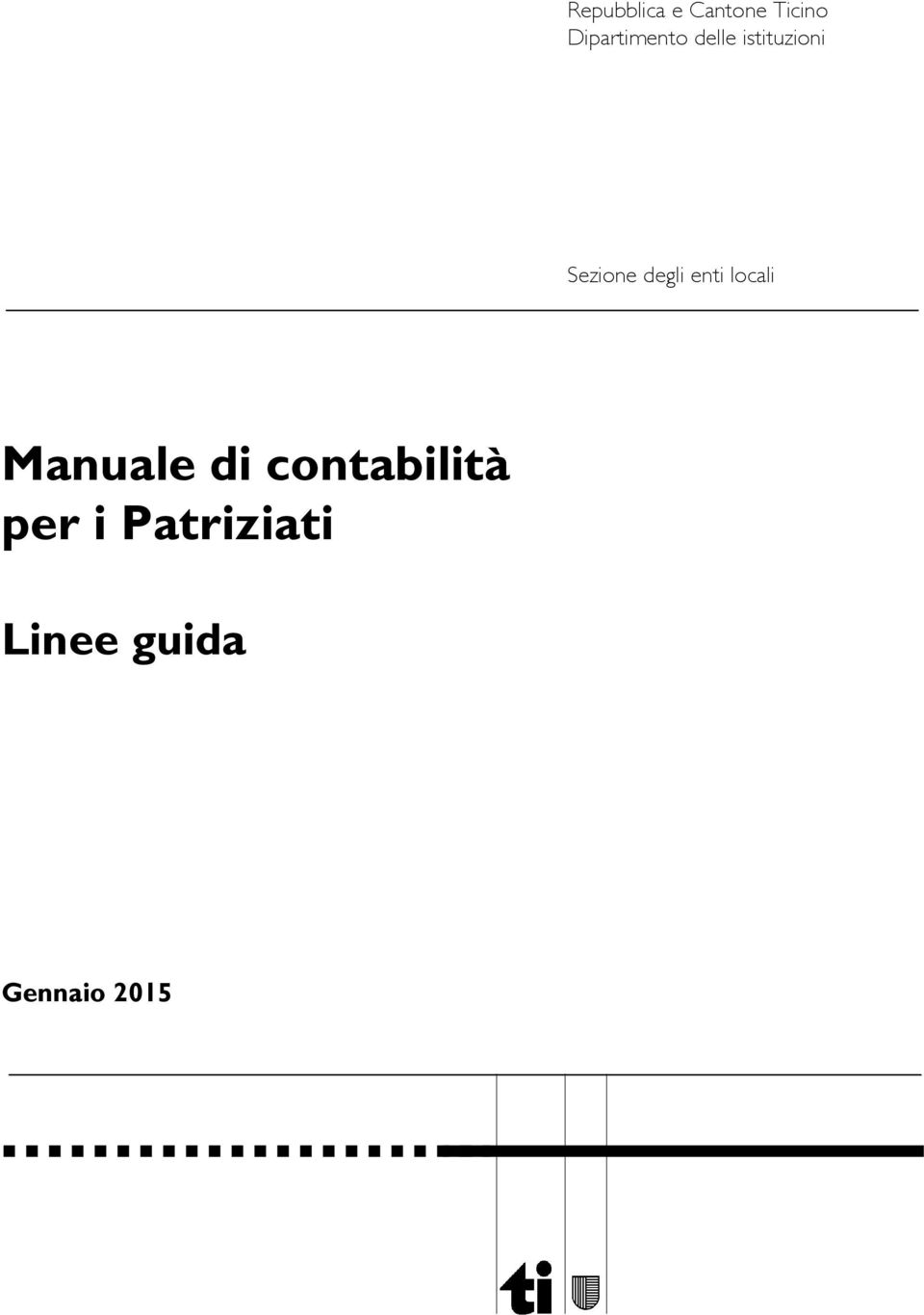 Sezione degli enti locali Manuale di