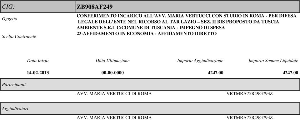 LAZIO SEZ. II BIS PRO