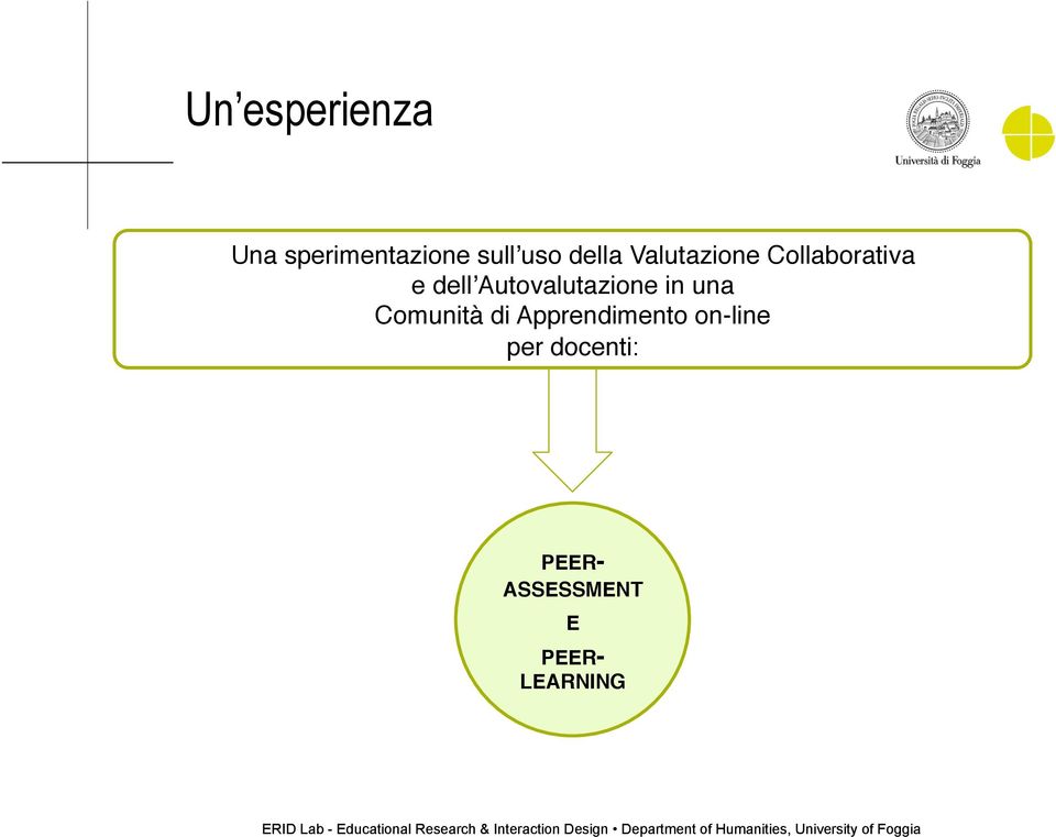 dellʼautovalutazione in una " Comunità di