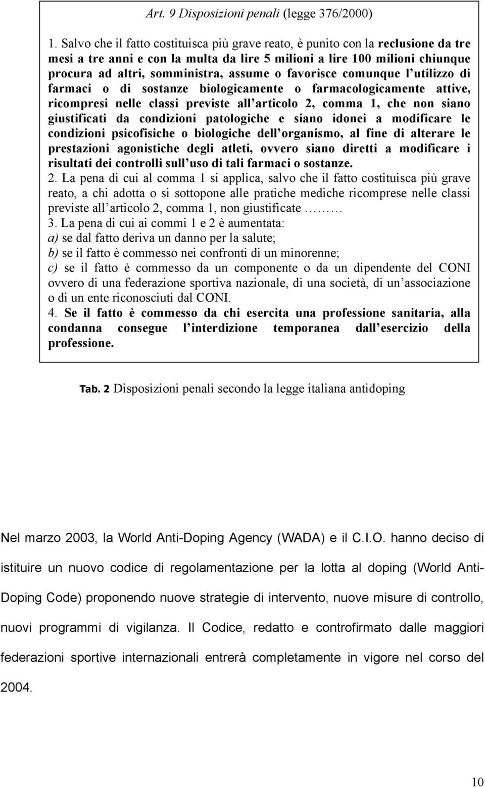 favorisce comunque l utilizzo di farmaci o di sostanze biologicamente o farmacologicamente attive, ricompresi nelle classi previste all articolo 2, comma 1, che non siano giustificati da condizioni