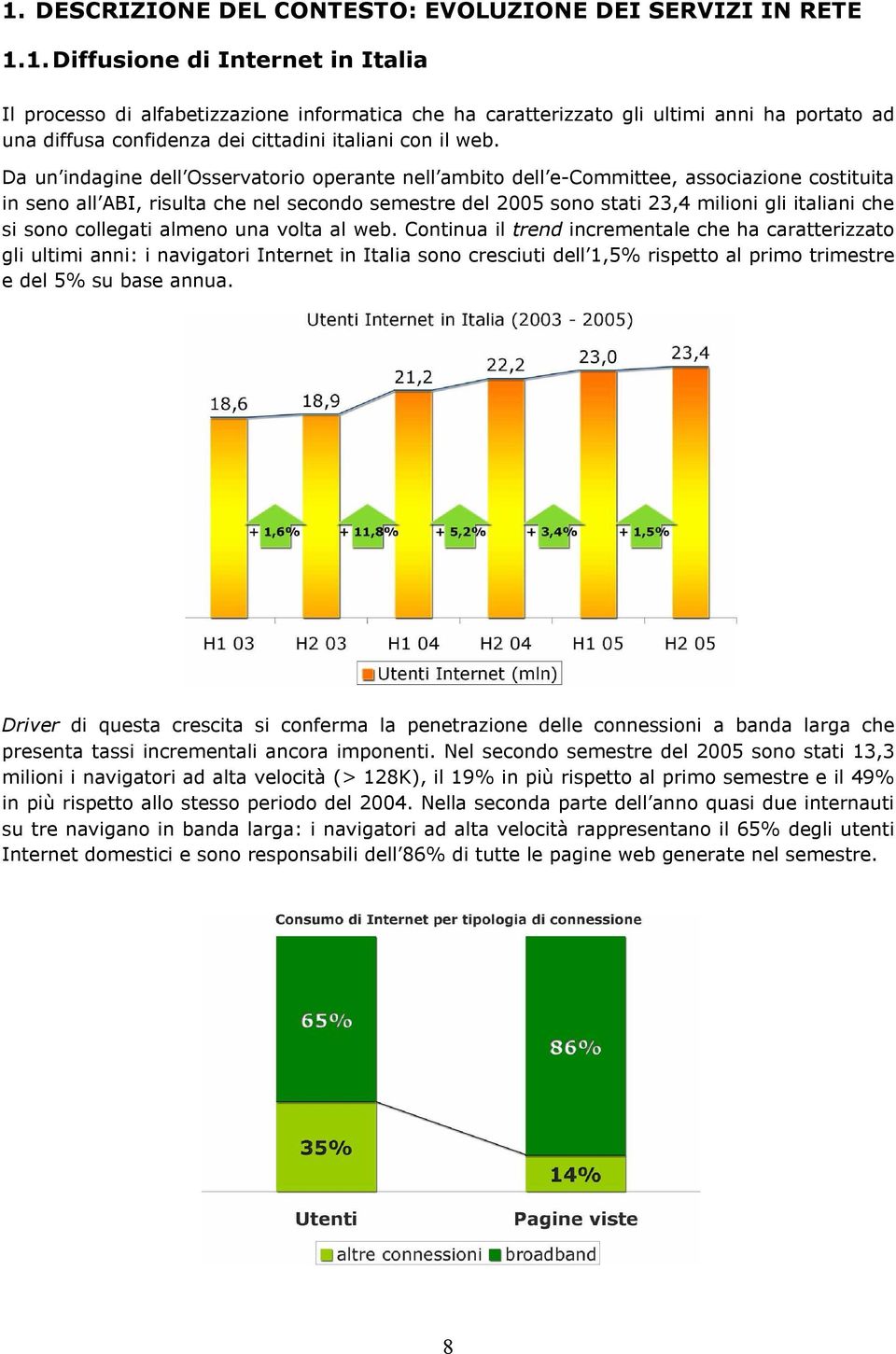 sono collegati almeno una volta al web.