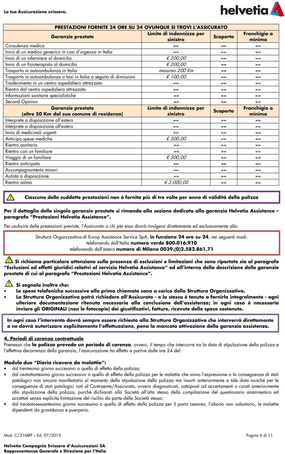 in casi d urgenza in Italia == == == Invio di un infermiere al domicilio 200,00 == == Invio di un fisioterapista al domicilio 200,00 == == Trasporto in autoambulanza in Italia massimo 200 Km == ==