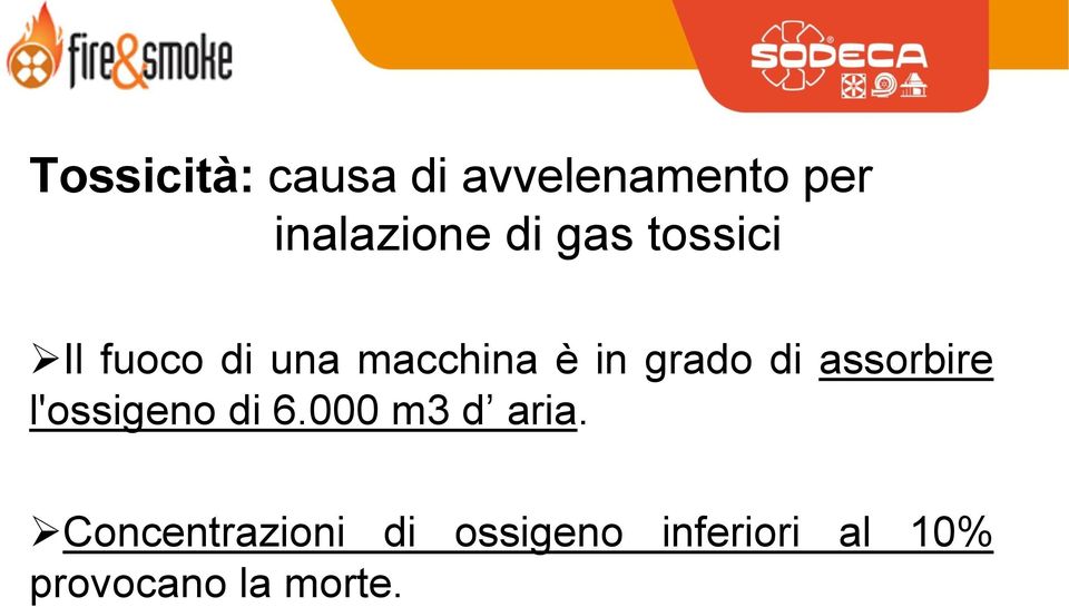 assorbire l'ossigeno di 6.000 m3 d aria.