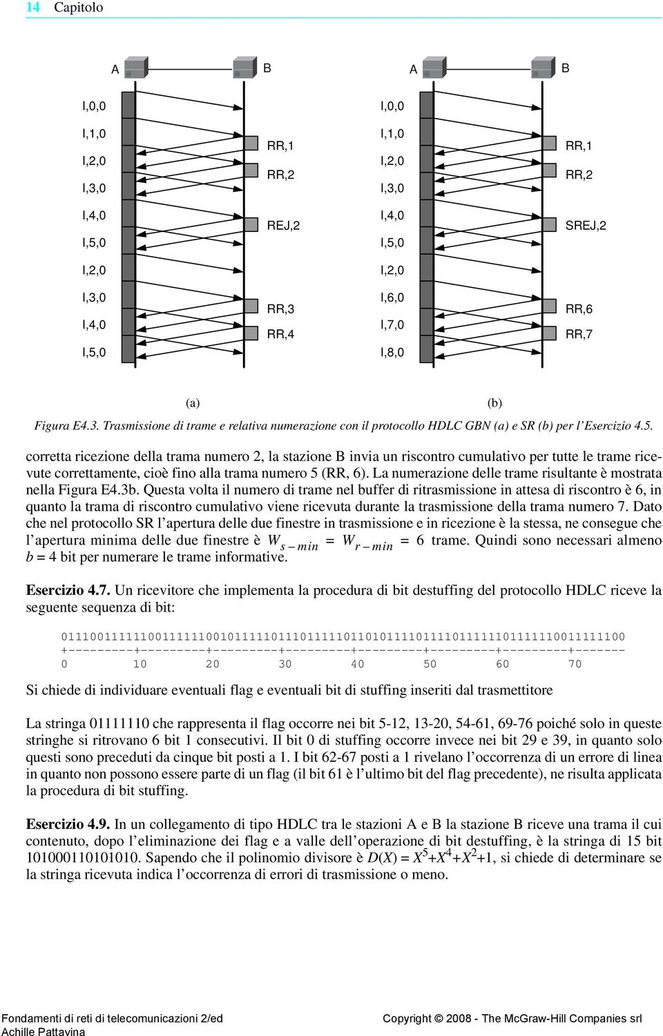 corretta ricezione della trama numero, la stazione invia un riscontro cumulativo per tutte le trame ricevute correttamente, cioè fino alla trama numero 5 (RR, 6).