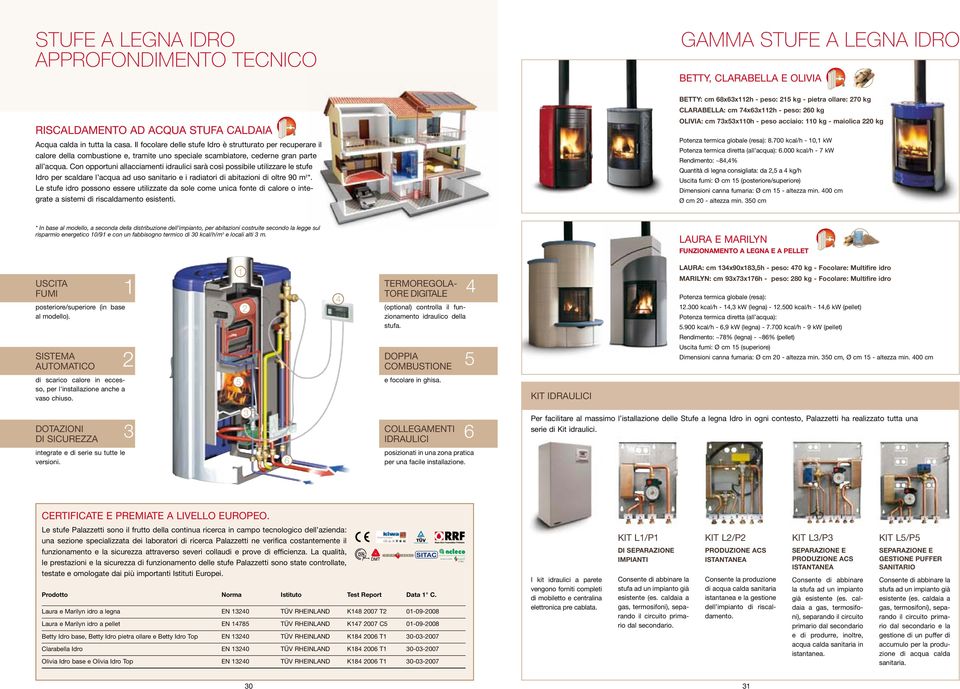 Il focolare delle stufe Idro è strutturato per recuperare il calore della combustione e, tramite uno speciale scambiatore, cederne gran parte all acqua.