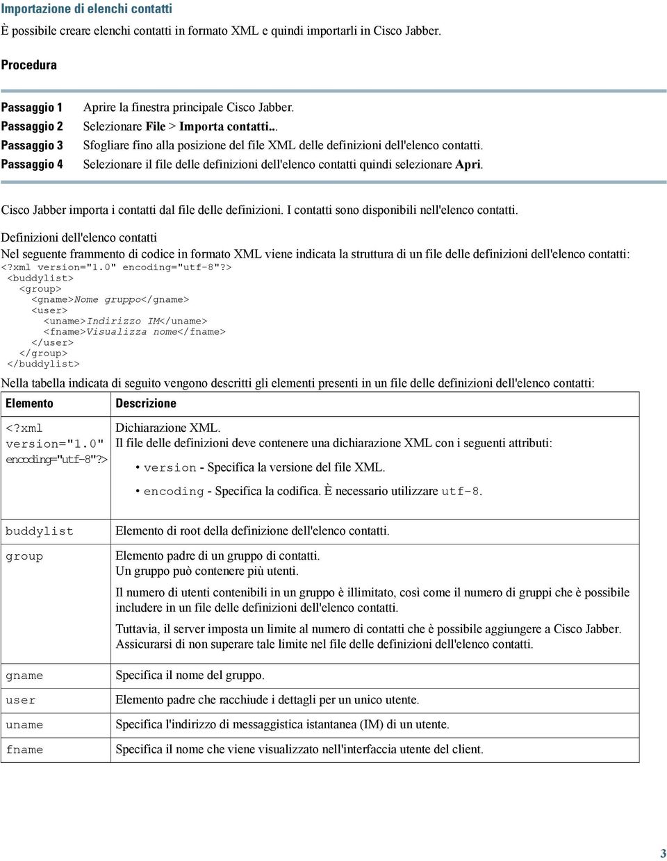 Selezionare il file delle definizioni dell'elenco contatti quindi selezionare Apri. Cisco Jabber importa i contatti dal file delle definizioni. I contatti sono disponibili nell'elenco contatti.