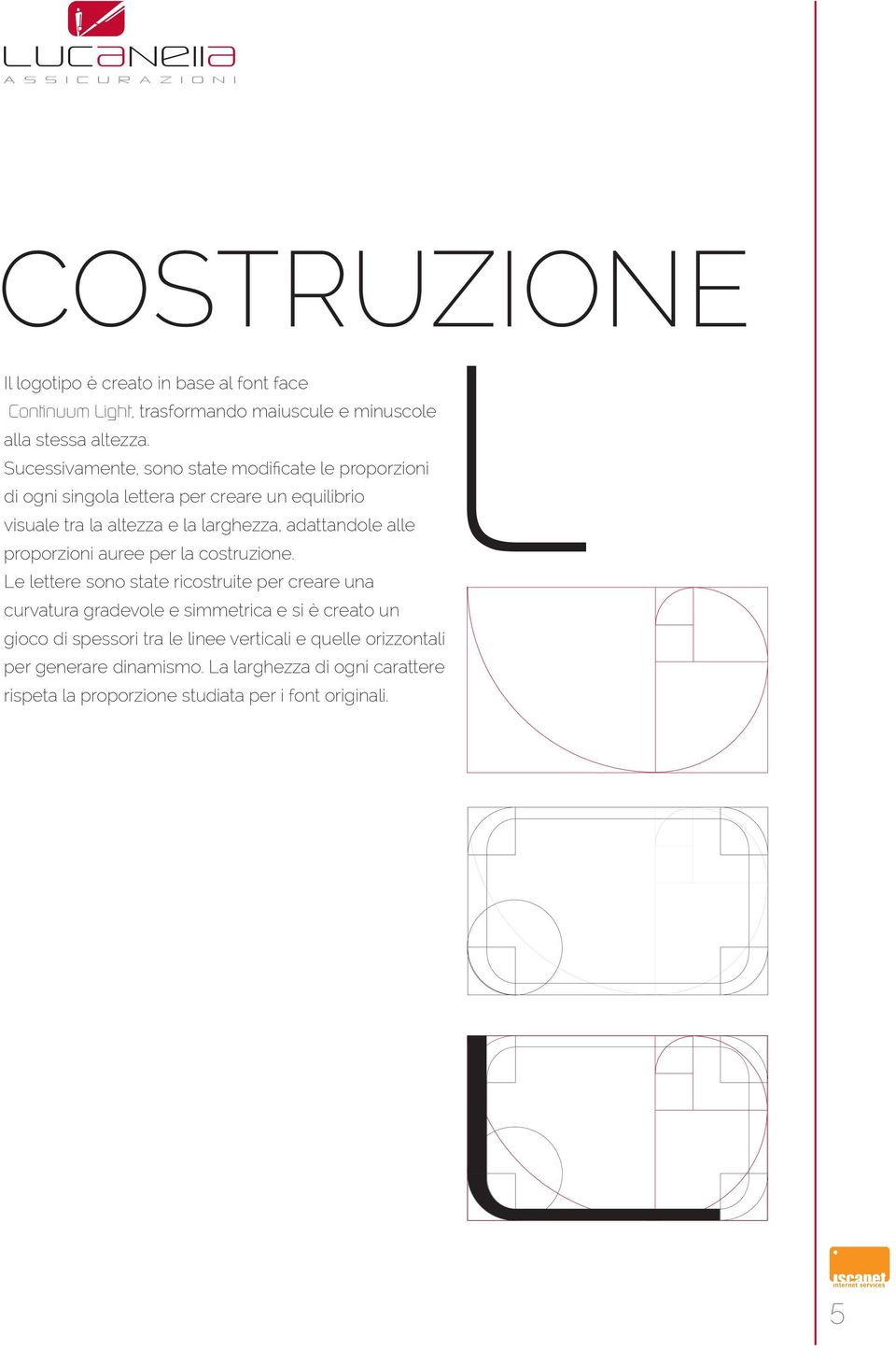 adattandole alle proporzioni auree per la costruzione.