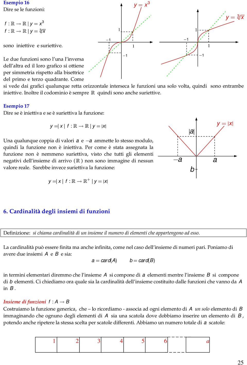 Come si vede di grfici qulunque rett orizzontle intersec le funzioni un solo volt, quindi sono entrme iniettive. Inoltre il codominio è sempre quindi sono nche suriettive.