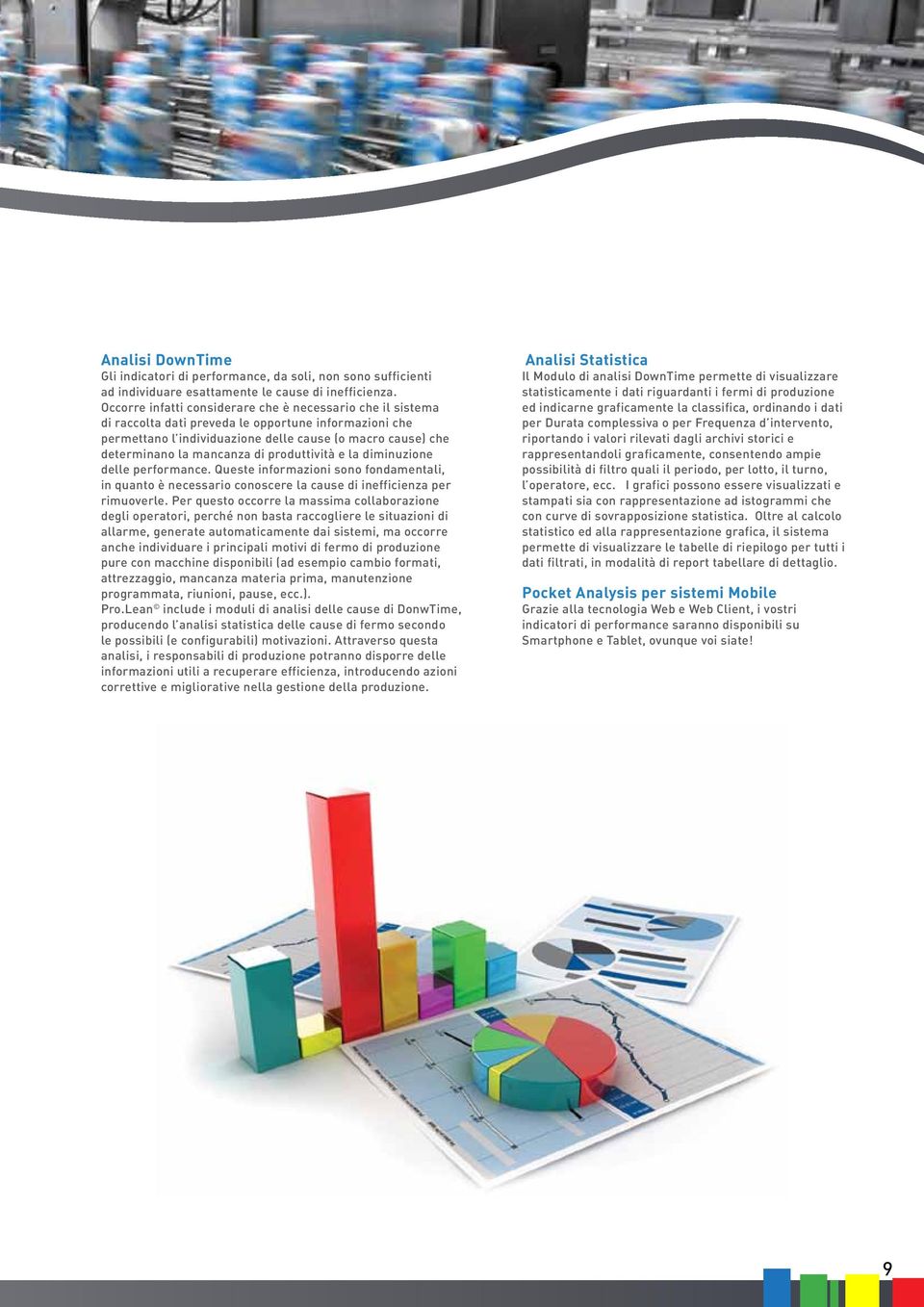 di produttività e la diminuzione delle performance. Queste informazioni sono fondamentali, in quanto è necessario conoscere la cause di inefficienza per rimuoverle.