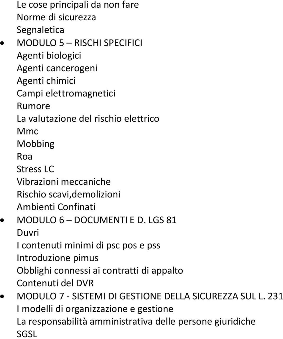 Confinati MODULO 6 DOCUMENTI E D.