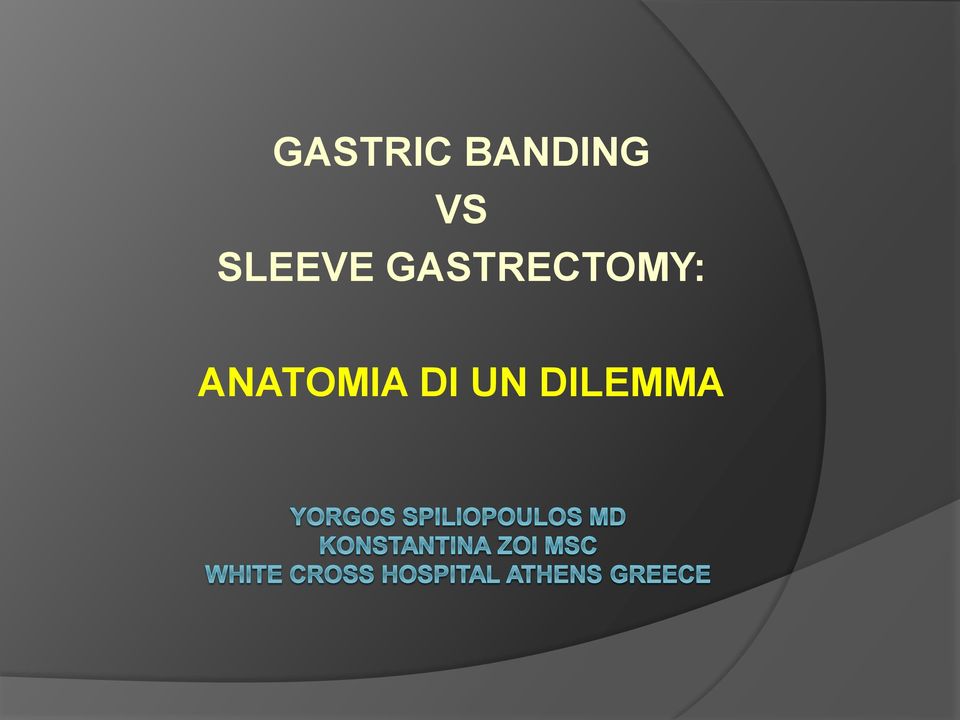 GASTRECTOMY: