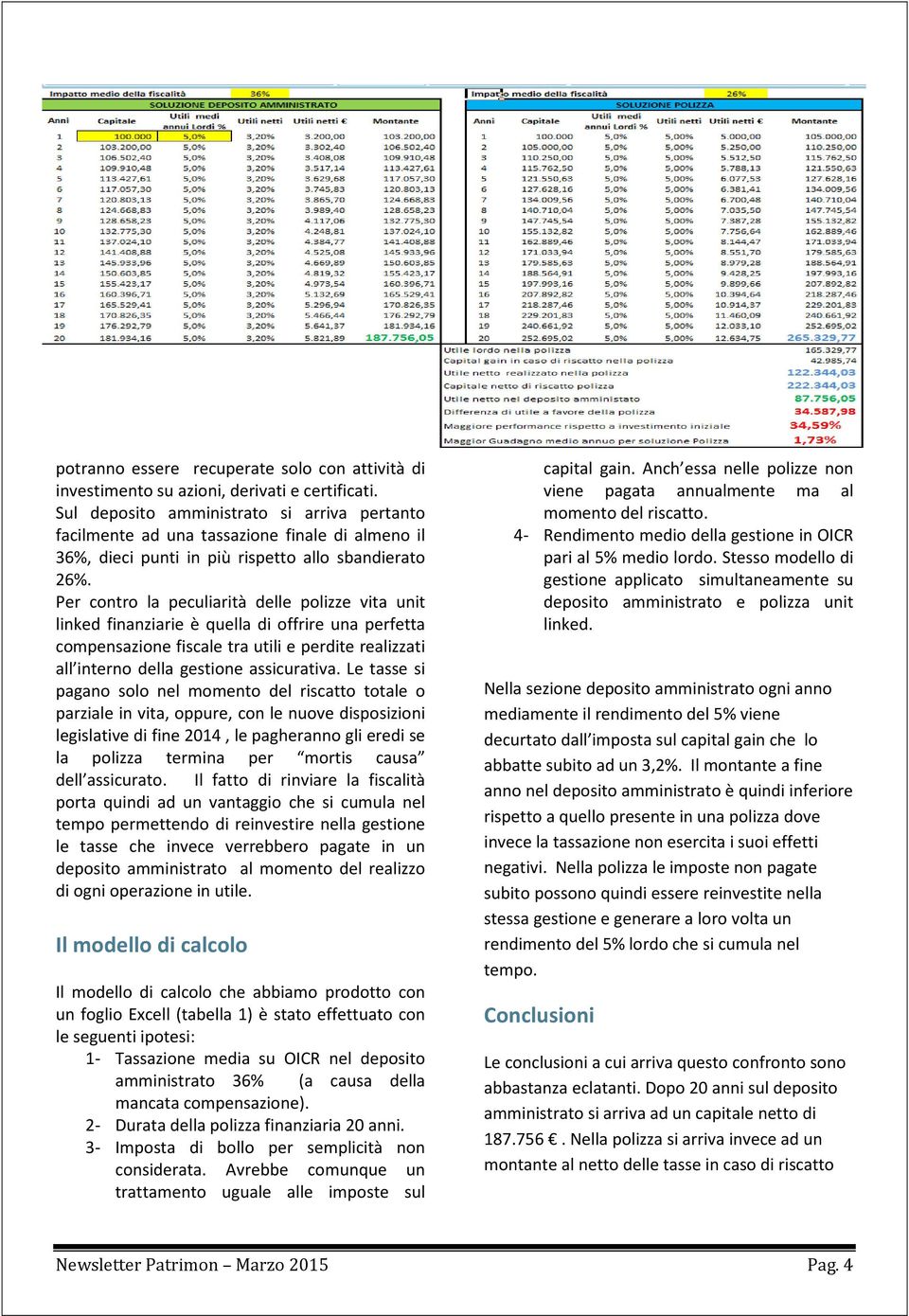 Per contro la peculiarità delle polizze vita unit linked finanziarie è quella di offrire una perfetta compensazione fiscale tra utili e perdite realizzati all interno della gestione assicurativa.