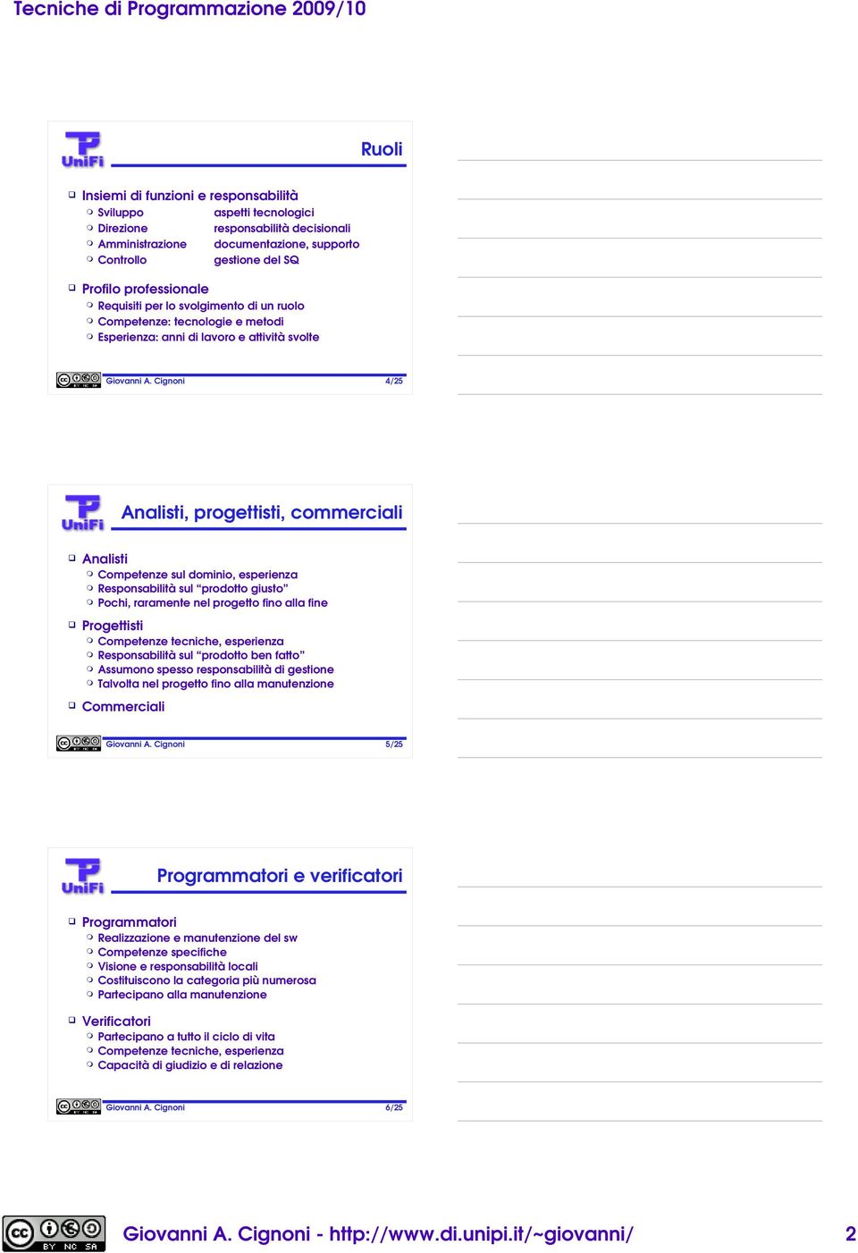 esperienza Responsabilità sul prodotto giusto Pochi, raramente nel progetto fino alla fine Progettisti Competenze tecniche, esperienza Responsabilità sul prodotto ben fatto Assumono spesso