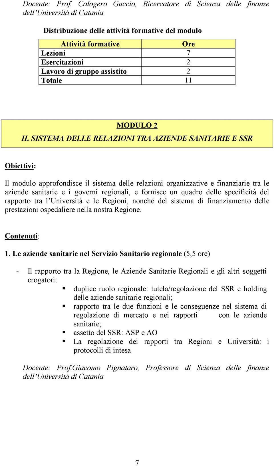 assistito 2 Totale 11 MODULO 2 IL SISTEMA DELLE RELAZIONI TRA AZIENDE SANITARIE E SSR Obiettivi: Il modulo approfondisce il sistema delle relazioni organizzative e finanziarie tra le aziende