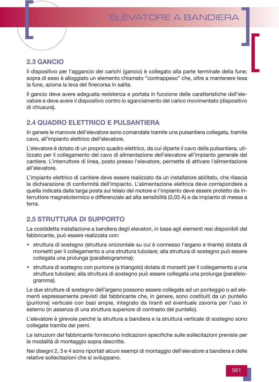 Il gancio deve avere adeguata resistenza e portata in funzione delle caratteristiche dell elevatore e deve avere il dispositivo contro lo sganciamento del carico movimentato (dispositivo di chiusura).