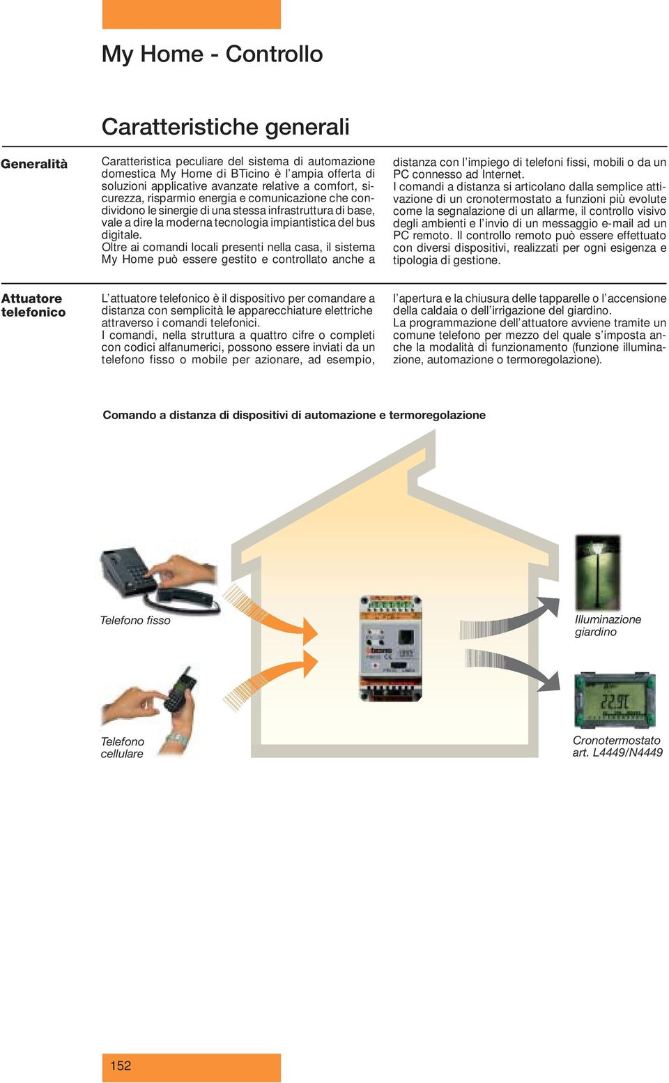 Oltre ai comandi locali presenti nella casa, il sistema My Home può essere gestito e controllato anche a distanza con l impiego di telefoni fissi, mobili o da un PC connesso ad Internet.