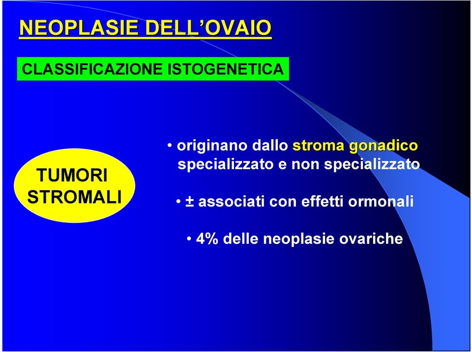 stroma gonadico specializzato e non