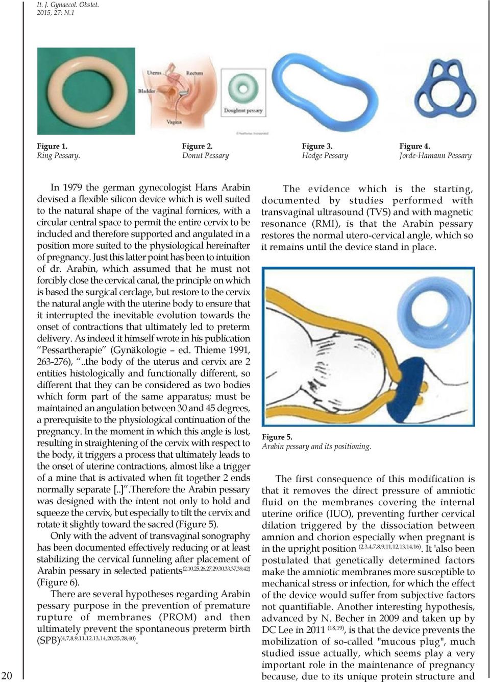 to permit the entire cervix to be included and therefore supported and angulated in a position more suited to the physiological hereinafter of pregnancy.