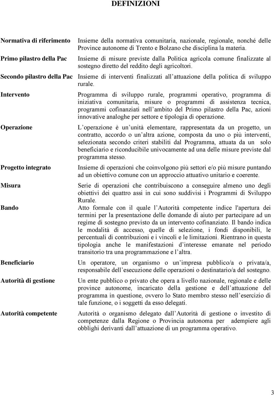 Secondo pilastro della Pac Insieme di interventi finalizzati all attuazione della politica di sviluppo rurale.