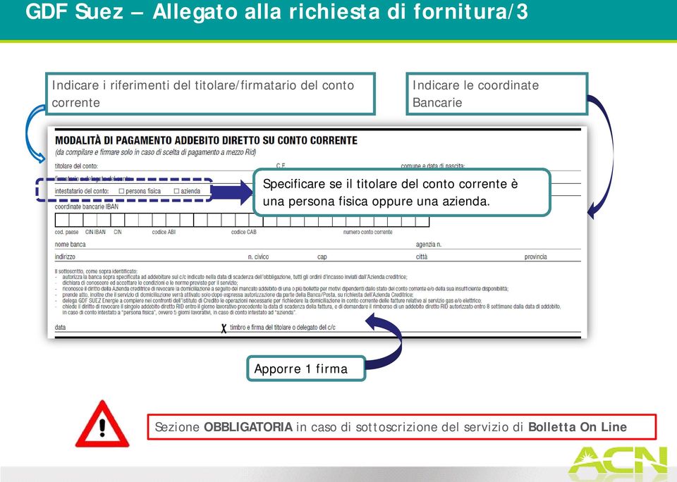 Specificare se il titolare del conto corrente è una persona fisica oppure una