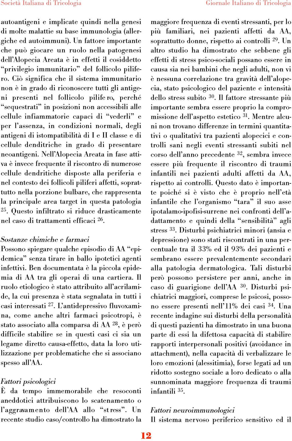 Ciò significa che il sistema immunitario non è in grado di riconoscere tutti gli antigeni presenti nel follicolo pilife ro, perch é sequestrati in posizioni non accessibili alle cellule infiammatorie