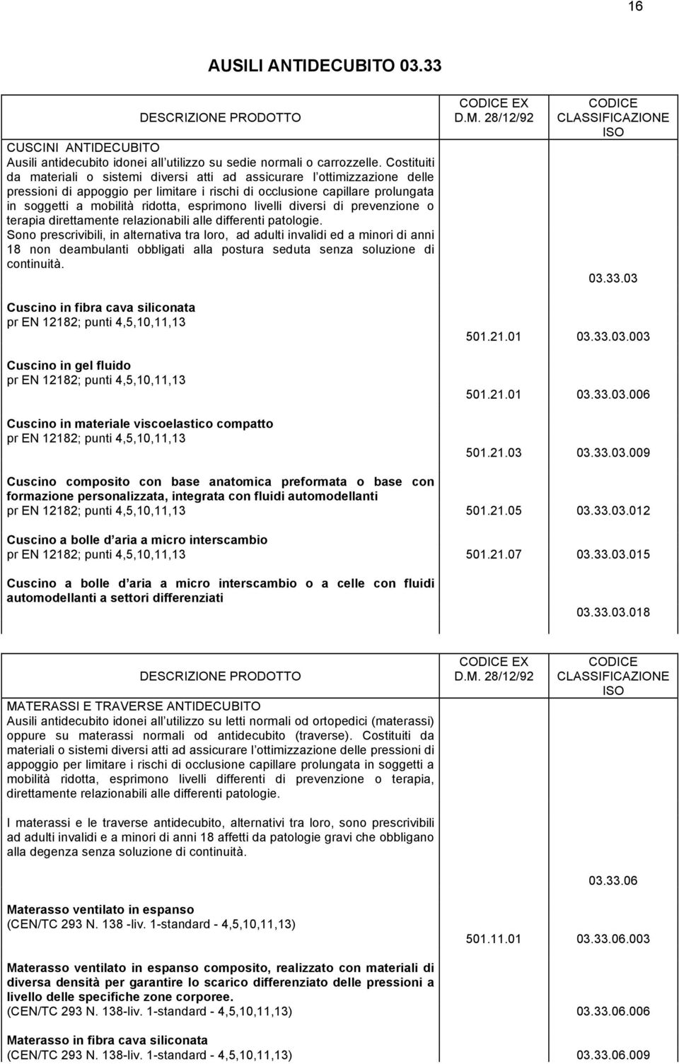 esprimono livelli diversi di prevenzione o terapia direttamente relazionabili alle differenti patologie.