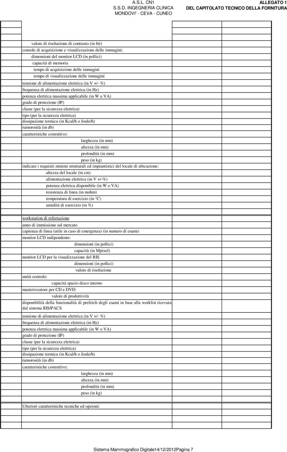 protezione (IP) classe (per la sicurezza elettrica) tipo (per la sicurezza elettrica) dissipazione termica (in Kcal/h o Joule/h) rumorosità (in db) caratteristiche costruttive: larghezza (in mm)