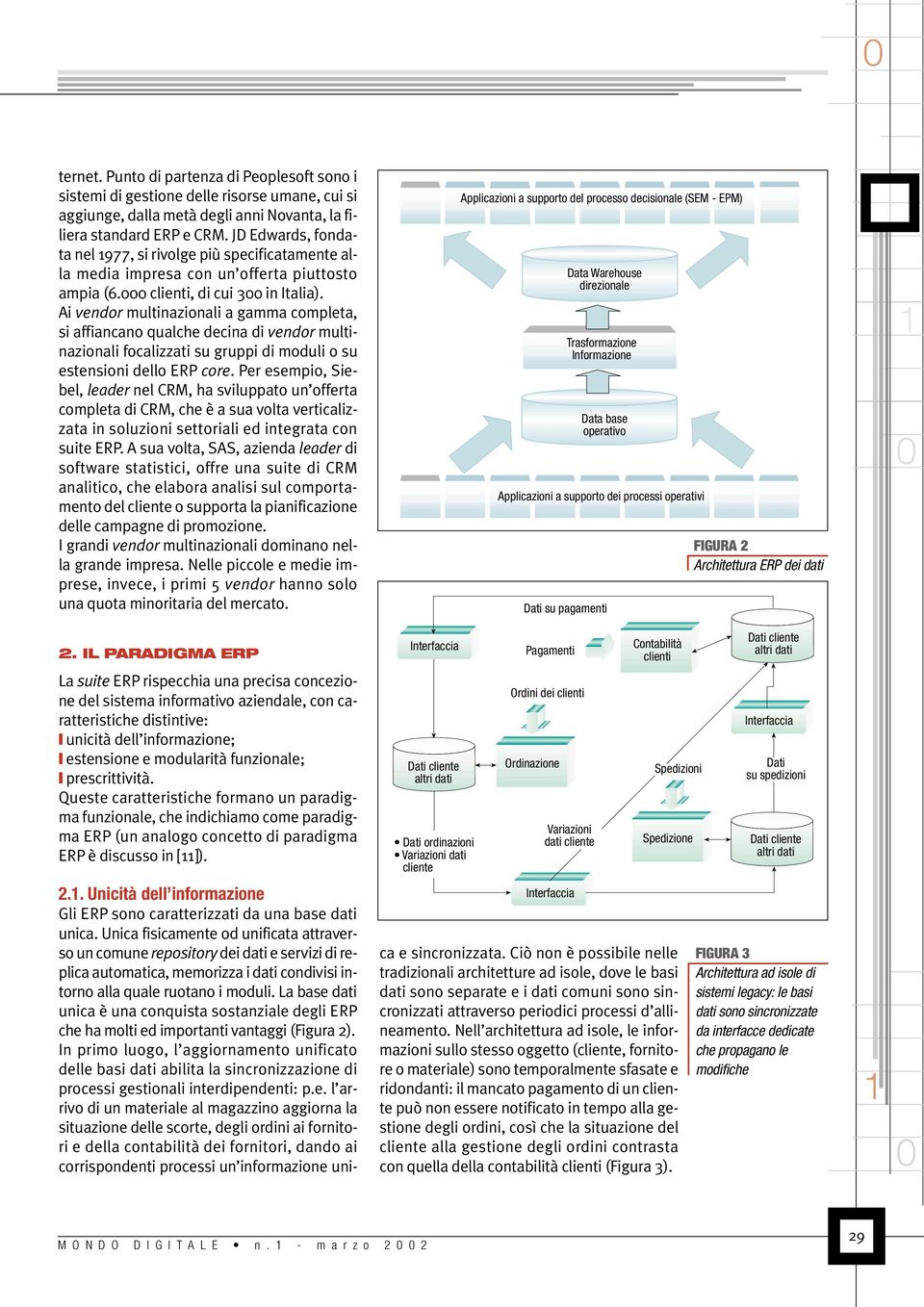 Ai vendor multinazionali a gamma completa, si affiancano qualche decina di vendor multinazionali focalizzati su gruppi di moduli o su estensioni dello ERP core.