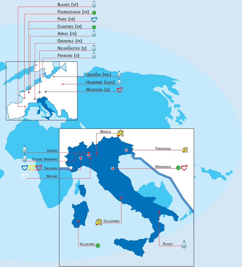 HUMENNÉ (SLOV) MUNCHEN (D) BRESCIA VAREDO TORVISCOSA CESANO