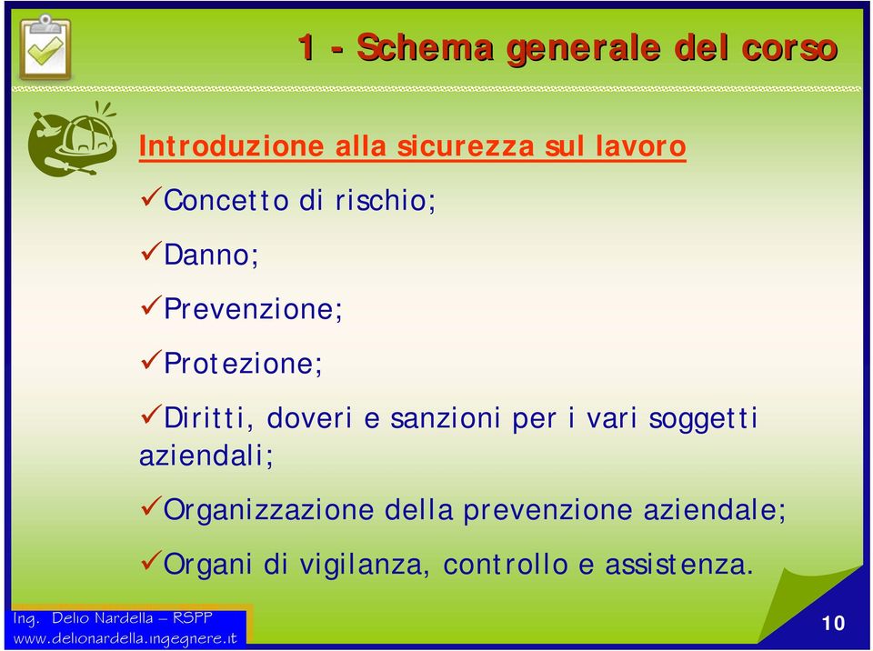 vari soggetti aziendali; Organizzazione della prevenzione aziendale; Organi di