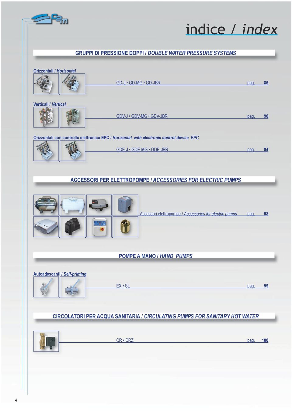 9 Orizzontali con controllo elettronico EPC / Horizontal with electronic control device EPC GDE-J GDE-MG GDE-JBR pag.