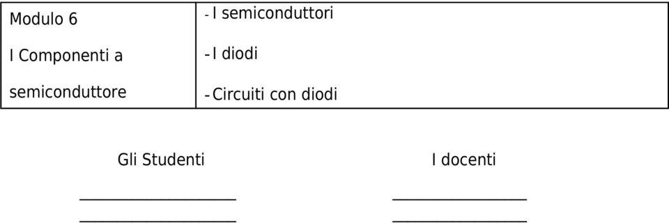 semiconduttori - I diodi -